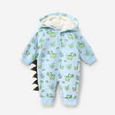 Cozy Dino Hooded Romper