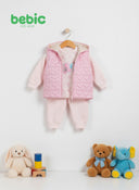 Rose Puffer Vest Set