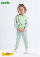 The Colorful Button Hoodie Set