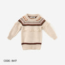 Fringed Fair Isle Sweater.