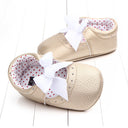 Gold Bow Crib Shoe