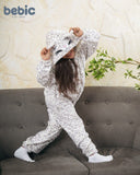 White Leopard Print Lounge Jumpsuit