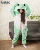 Mint Green Frog Fleece Onesie