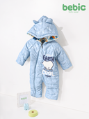 Double-face light blue bear Romper