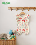 Bebic clothing featuring colorful butterfly patterns on fabric, showcasing a stylish and vibrant butterfly-themed design.
