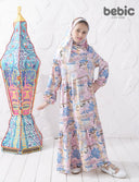 Pink Calligraphy Prayer Hijab Dress