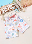 Seaside Stamp Swim Shorts