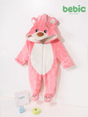 Pink Bear Fuzzy Jumpsuit