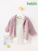 Mauve Knitted Cardigan Set