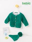 Emerald Green Lined Knit Cardigan