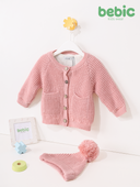 Dusty Rose Lined Knit Cardigan