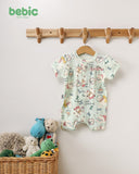 Bebic Minty Kitty Party Romper for girls, featuring a playful mint green color and stylish design for festive occasions.