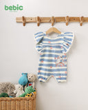 Sweet Stripe Flutter Romper