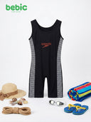 Sporty Striped One-Piece Swimsuit