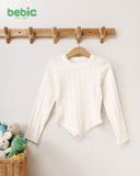 Pure White V-Hem Rib