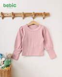 Lavender Puff-Rib Top