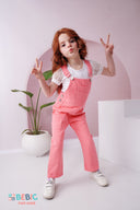 Coral Pink Dungaree Set