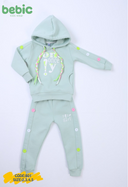 The Colorful Button Hoodie Set