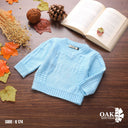 Bebic knit sweater in cozy, textured fabric, featuring a classic design with long sleeves and ribbed cuffs.