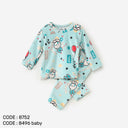 Bebic Blue Bunny Pajama Set for children, featuring soft fabric and playful bunny print, ideal for comfortable sleepwear.