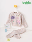 Mélange Knit Animal Sweater Set