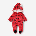 Festive Reindeer Print Sleepsuit
