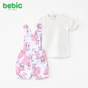 Pink Cow Dungaree Set