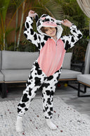 Spotted Cow Fleece Onesie