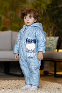 Double-face light blue bear Romper - Bebic