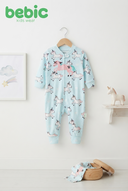 BEBIC Unicorn Print Zip-Up Sleepsuit