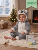 Bebic classic collar romper in soft fabric, featuring a stylish collar and relaxed fit, perfect for casual wear.