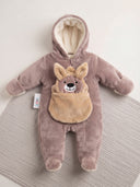 Colorful Bebic Jumpy Kangaroo bunting clothing with playful kangaroo design, perfect for kids' costumes or themed dress-up.
