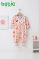 BEBIC Whimsical Cat Print Sleepsuit