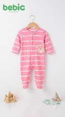 BEBIC Pink Tie-Dye Crab Footie