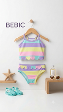 Pastel Scallop Swimsuit Set