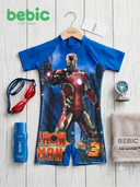 Iron Man Blue Kids Swim Romper