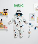 Blue Lined Mickey Mouse Footie