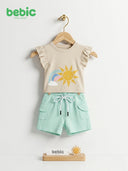Flutter Sleeve Short Set