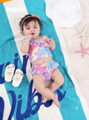 Pastel Turtle Ruffle Bikini Set