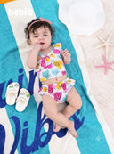 Color Splash Heart Ruffle Bikini Set