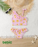 Cheerful Flower Ruffle Bikini