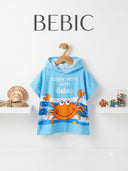 Crab Hooded Kids Beach Poncho