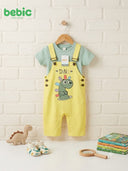 Sunny Dino Overalls Set