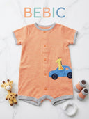 Giraffe Car Stripe Baby Romper