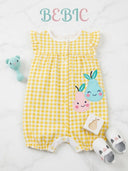 Gingham Pear Bubble Romper
