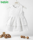 White Eyelet Tiered Baby Dress