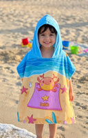 Crab Hooded Beach Poncho