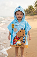 Dino Beach Hooded Poncho