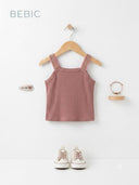 Dusty Rose Embroidered Strap Top