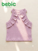 Lilac Ruffle Kids Tank Top